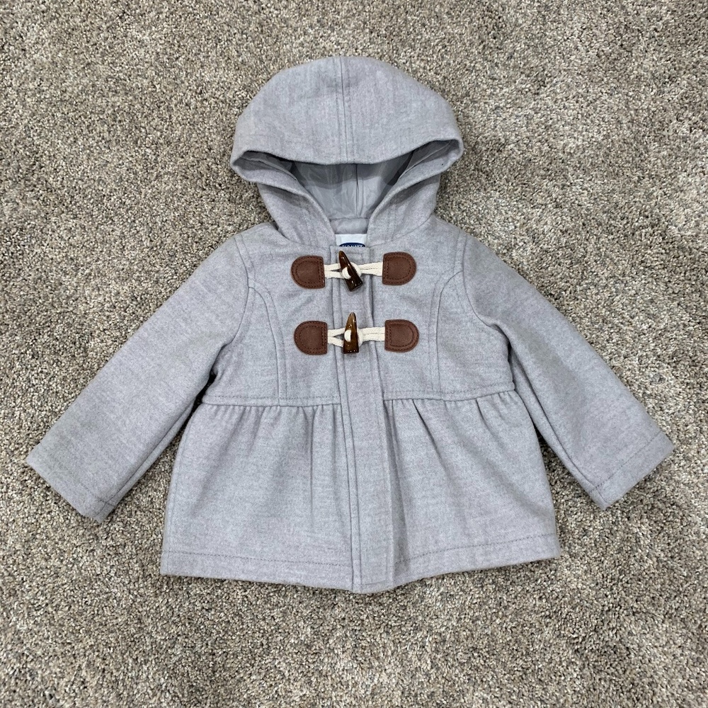 Infant girl grey peacoat